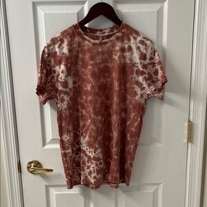 lululemon athletica Red Tie-Dye Short Sleeve Tee